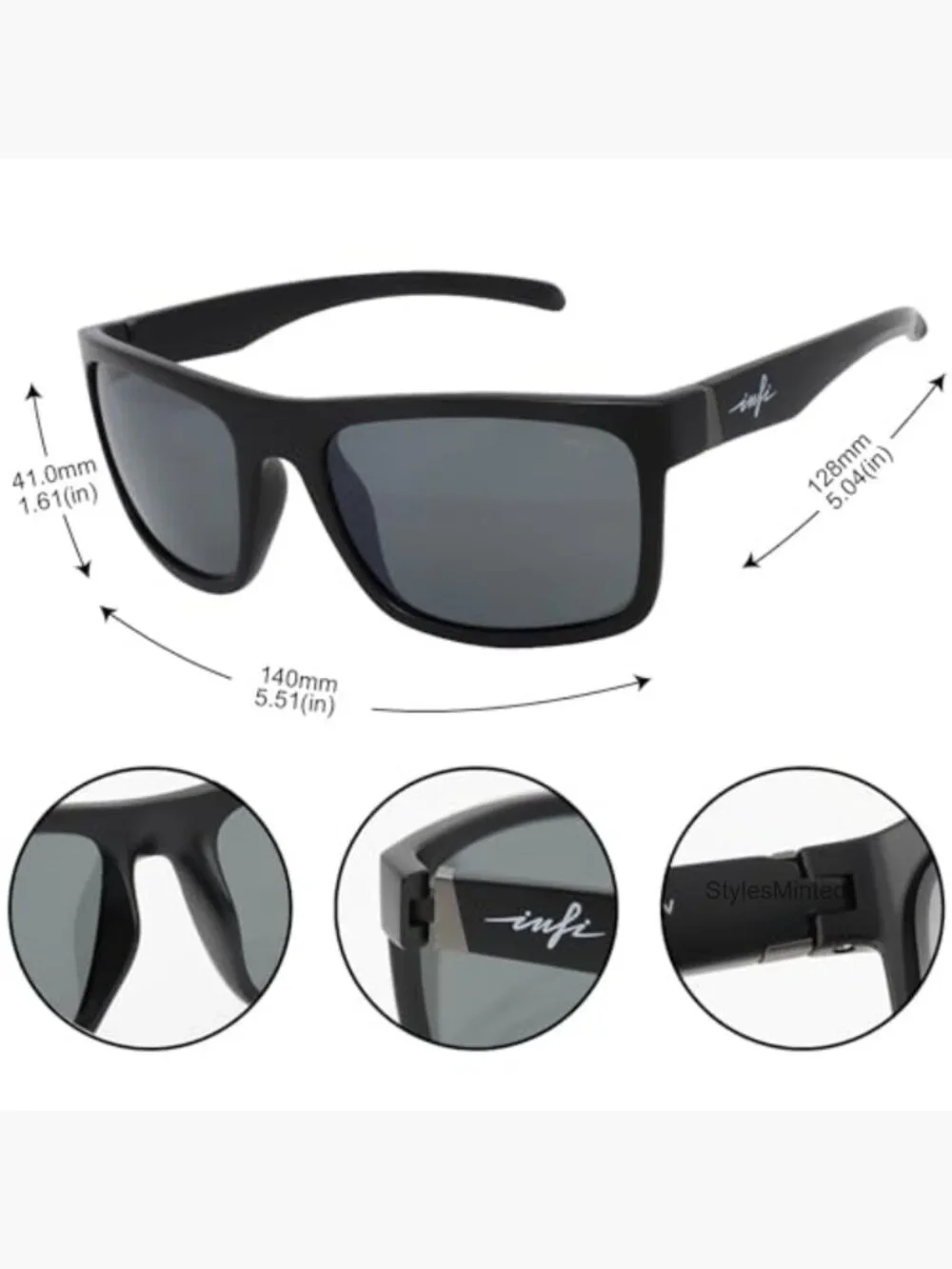 Fishing Polarized Sunglasses for Men Driving Running UV400 Wrap Around